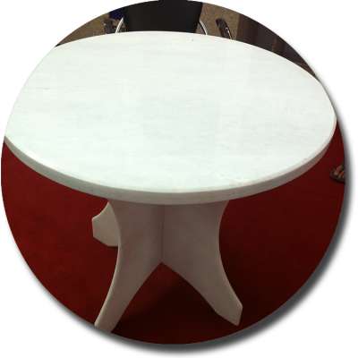 Living Room Furniture Design White Marble table